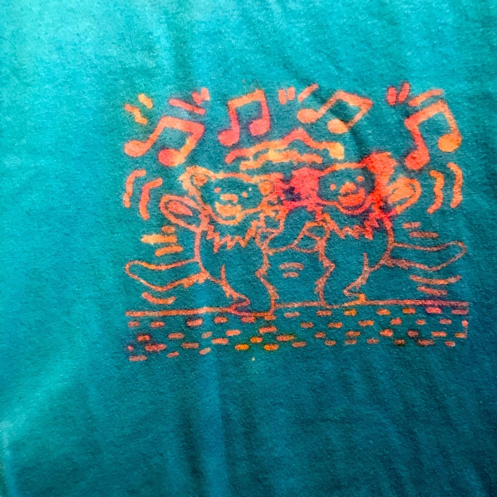 Handmade tshirt bleach tie dye Grateful Dead